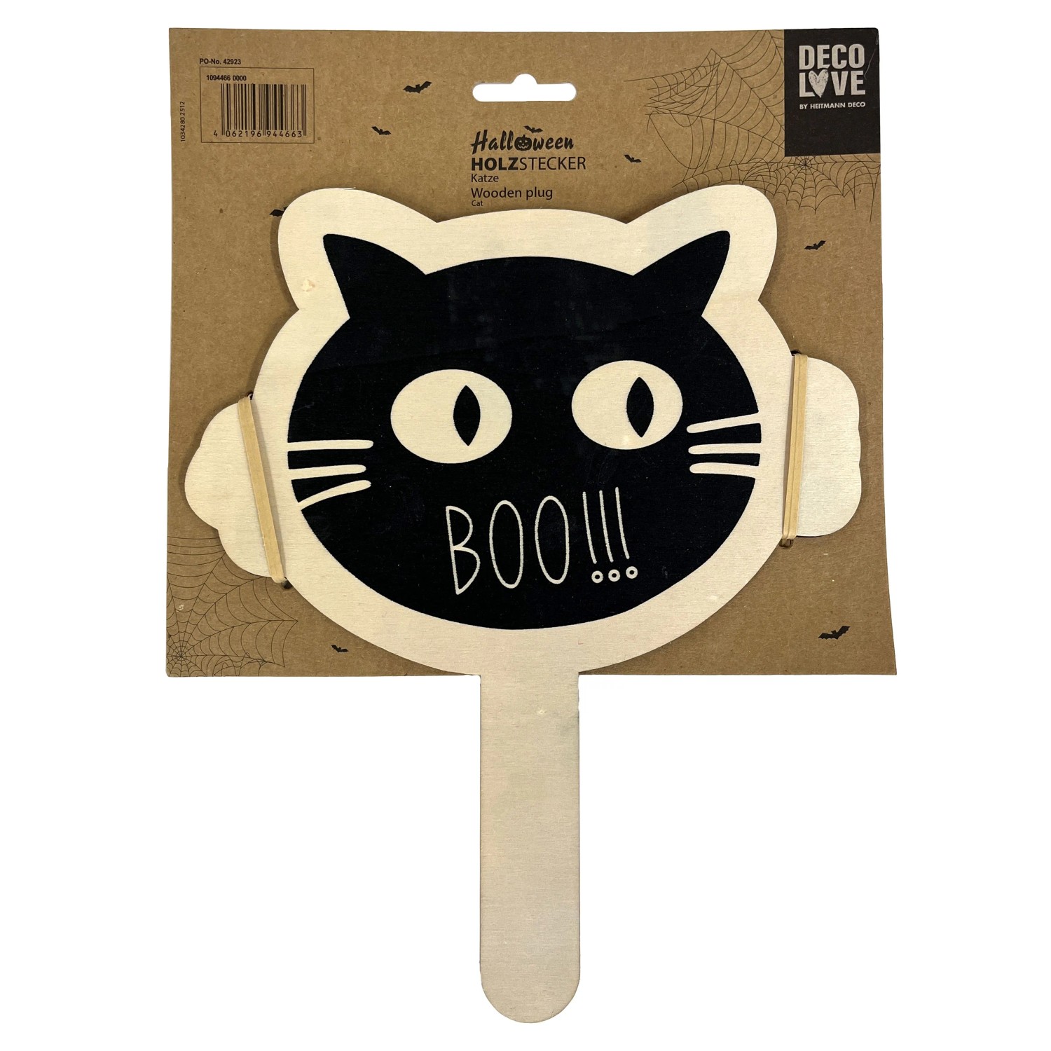 Brauns-Heitmann Holzstecker Katze Schwarz Weiß
