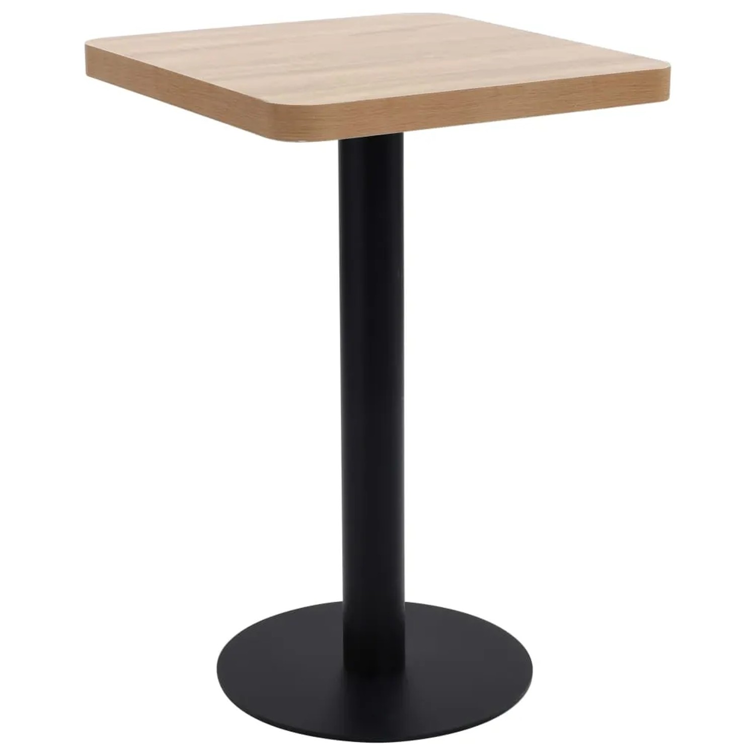 vidaXL Bistrotisch 50 x 50 cm MDF Hellbraun Schwarz kaufen bei OBI