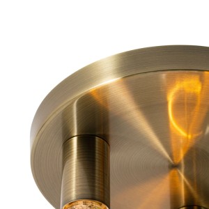 Moderne, runde Deckenleuchte Facil in Bronze von QAZQA. Lampe für Wohnzimmer, Schlafzimmer und Flur.