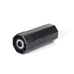 Schwarze Avosdim Walzenkapsel SW60 Achtkant mit Kugellager für Rollladensteuerung.