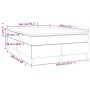Hellgraues vidaXL Boxspringbett 140x200 cm mit Matratze und Topper.