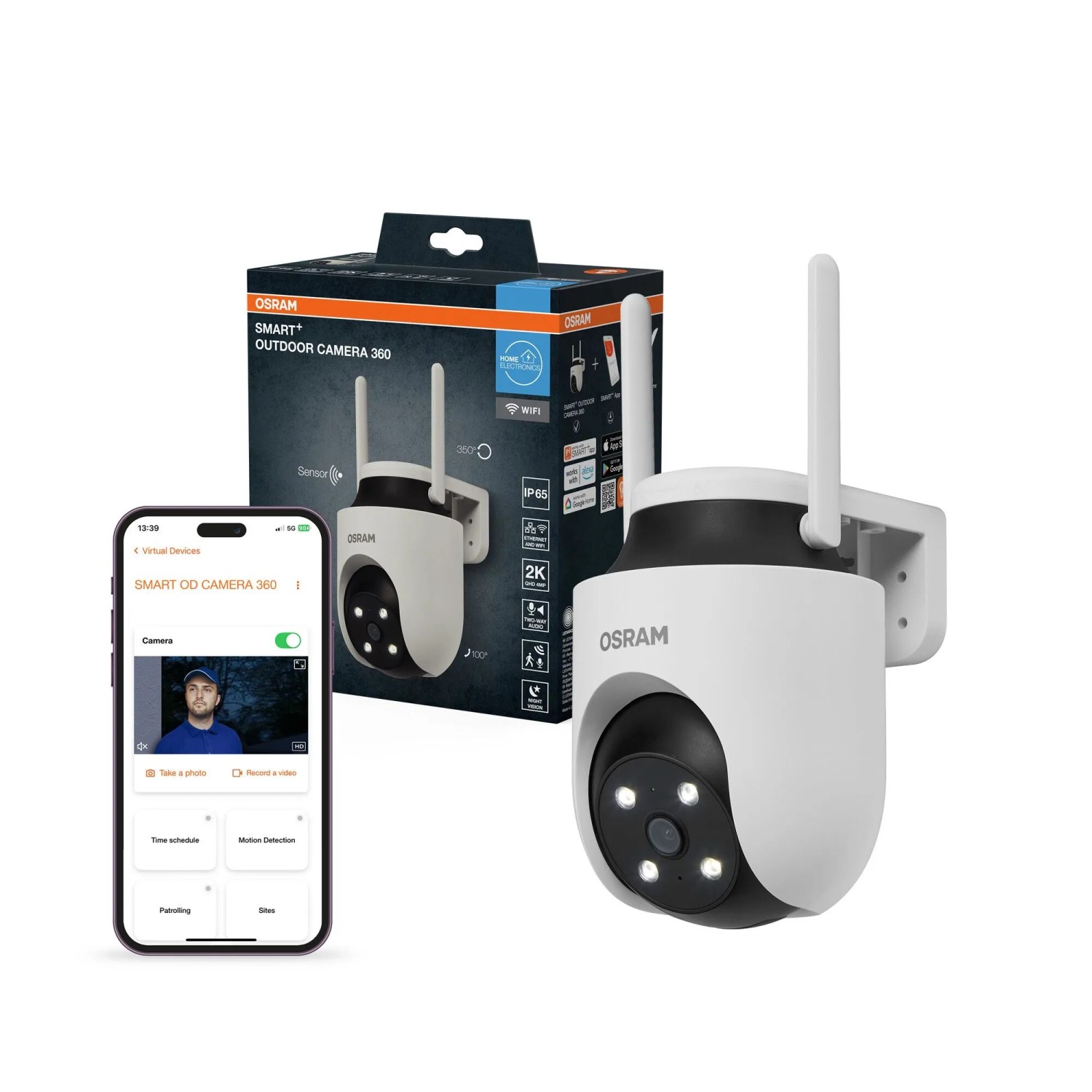 Osram Außenkamera Smart Wifi Camera IP65 Weiß