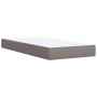 vidaXL Boxspringbett, taupefarben, 90x200 cm, mit Matratze und Auflage.