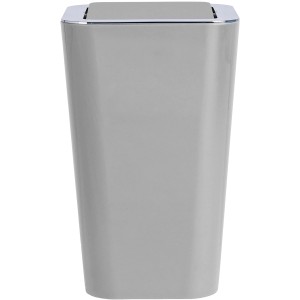 Wenko Kosmetikeimer Candy Grey, 6 l, mit Schwingdeckel und Chrom-Akzenten.