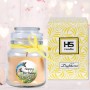 HS Candle Duftkerze Happy Birthday im Glas mit Schleife und Geschenkverpackung.