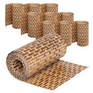 Jardinion Sichtschutzstreifen, hellbraun, 10er-Set, blickdicht für Zaunbau & Sichtschutz.