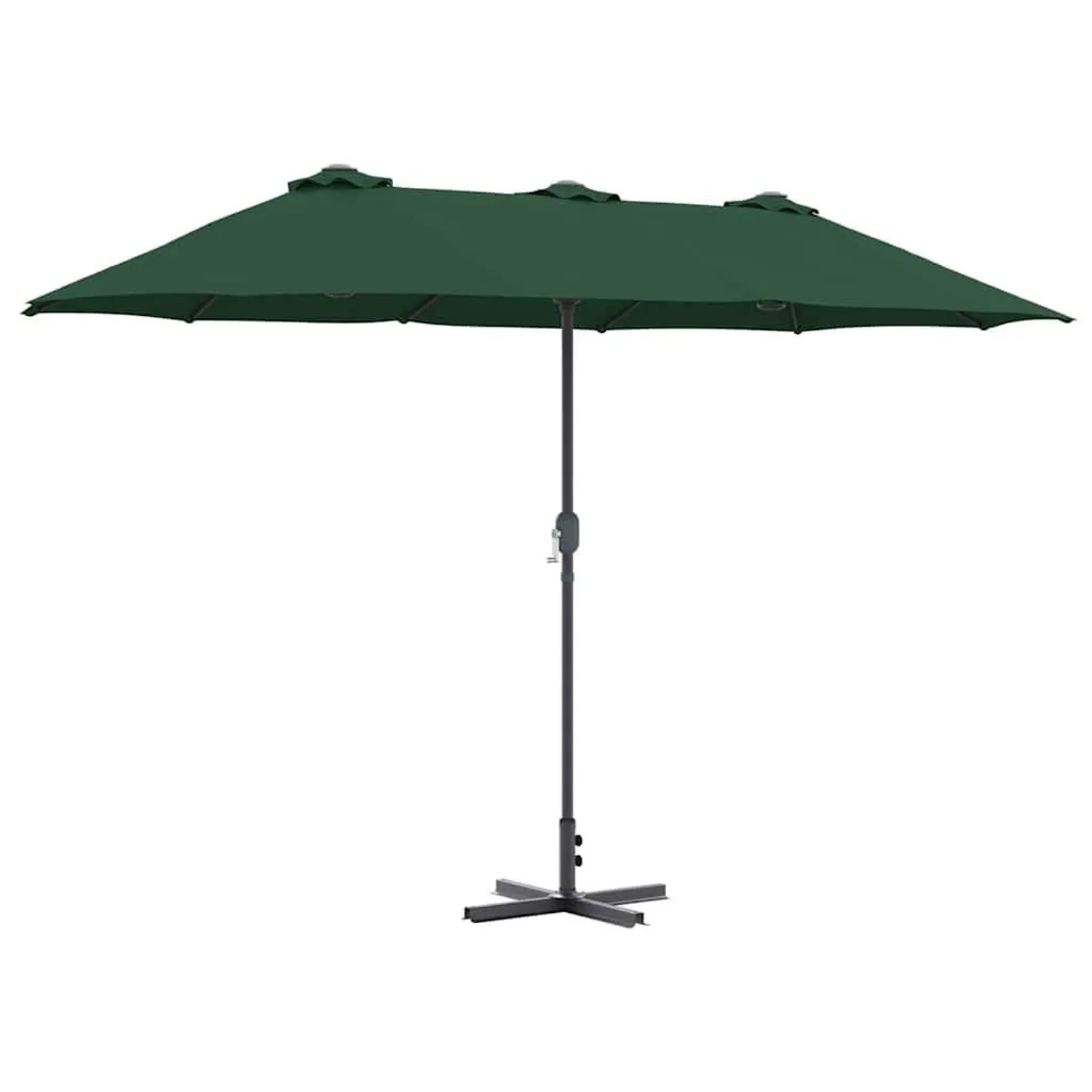 vidaXL Gartenparasol Grün 370 x 197 x 239 cm Pulverbeschichteter Stahl 4200 günstig online kaufen