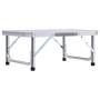 vidaXL Klappbarer Campingtisch Weiß Aluminium 60x45 cm 48178_2