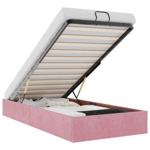 vidaXL Ottoman-Bett ohne Matratze Rosa 90x200 cm Samt 3310942