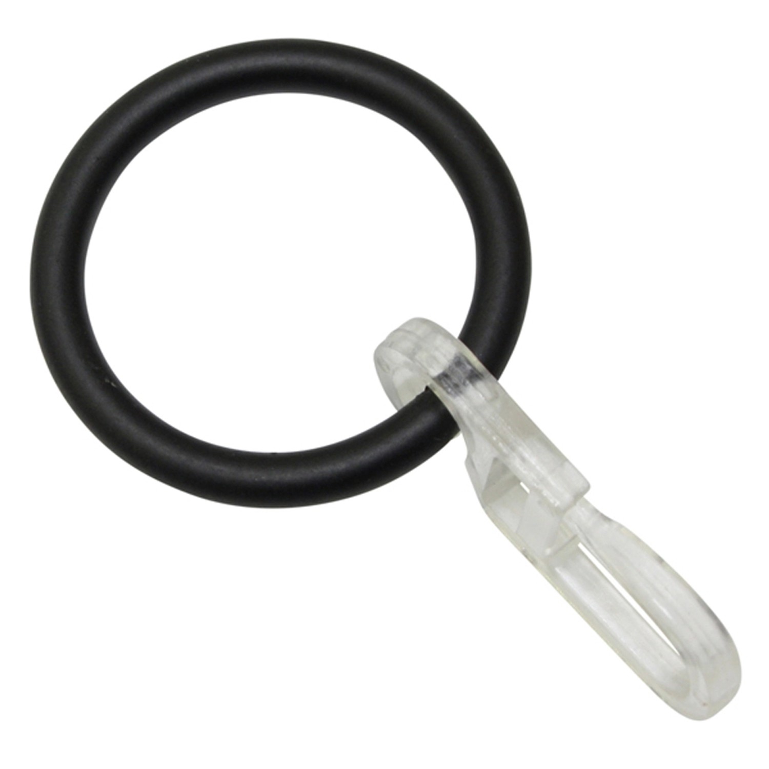 Gardinia Gardinenringe Kos für Ø 27 mm Schwarz 6-er Pack