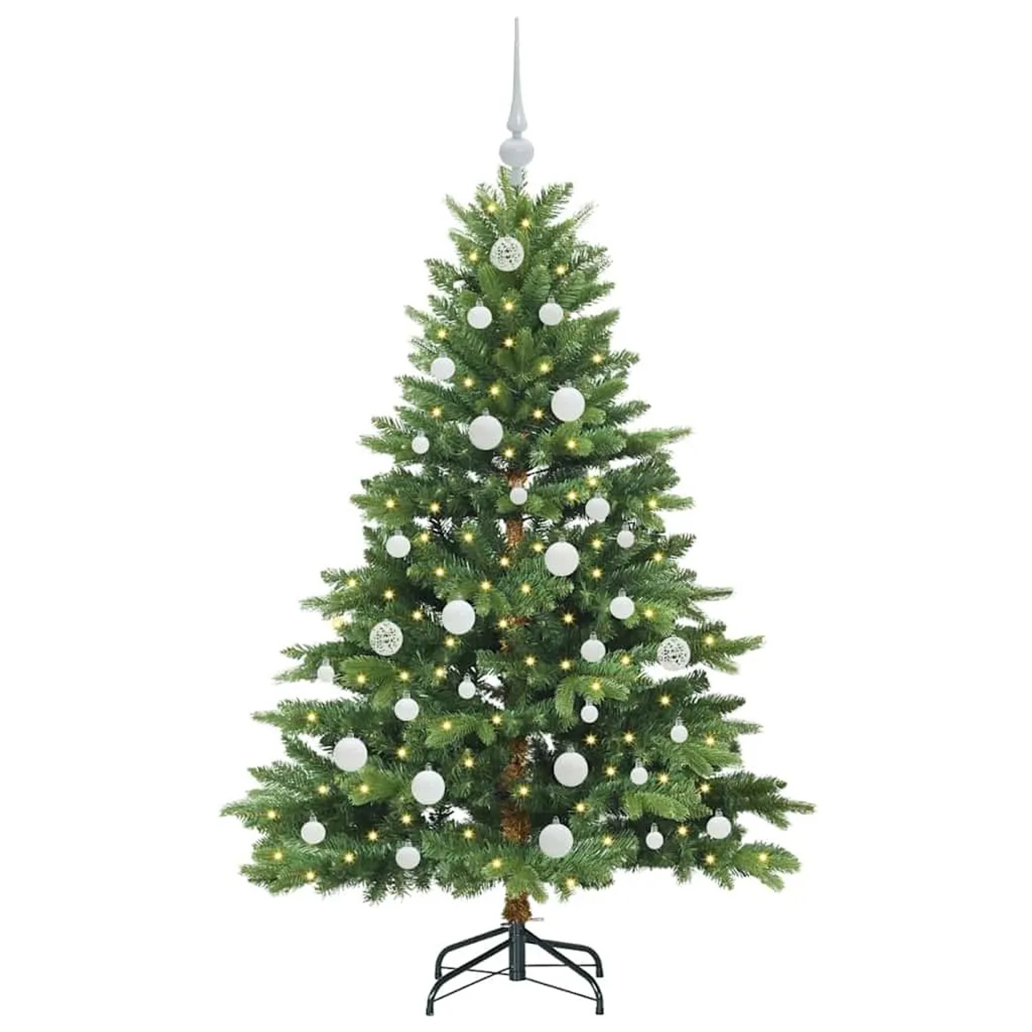 vidaXL Künstlicher Weihnachtsbaum mit 150 LEDs Grün 150 cm PE und PVC 3397539