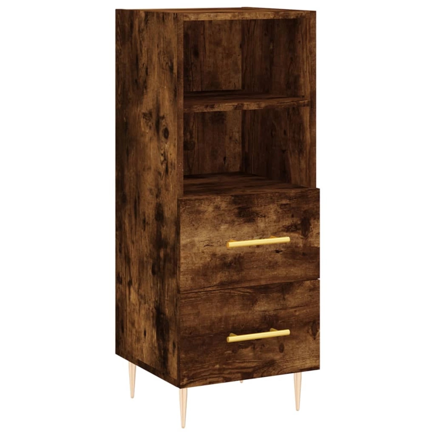 vidaXL Sideboard Räuchereiche 34,5x34x90 cm Holzwerkstoff 828657