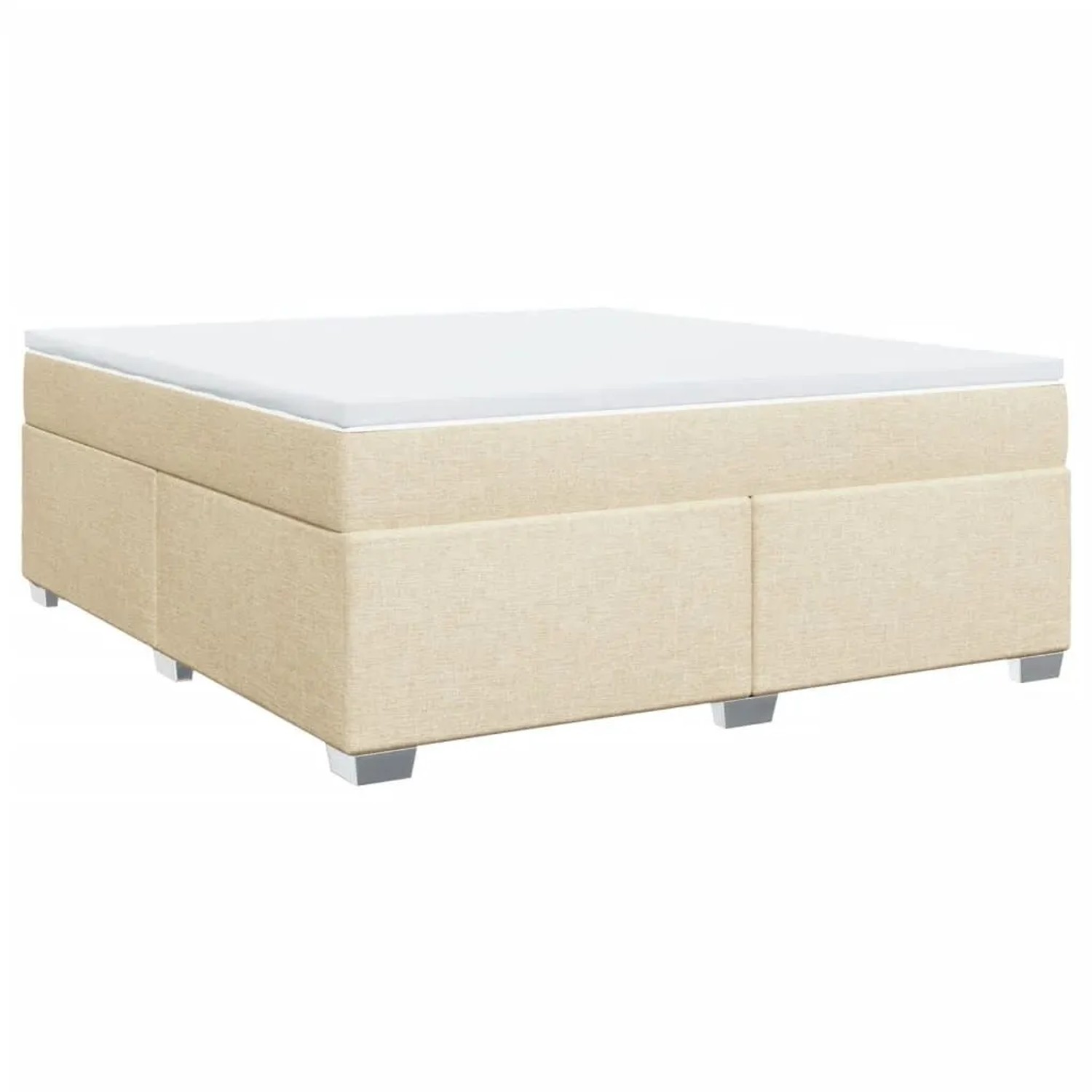 vidaXL Boxspringbett mit Matratze Creme 180x200 cm Stoff 3285156 günstig online kaufen