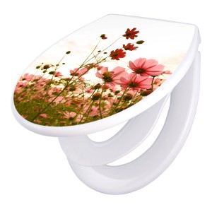 Banjado Familien WC-Sitz mit Absenkautomatik und Schmuckkörbchen Motiv.
