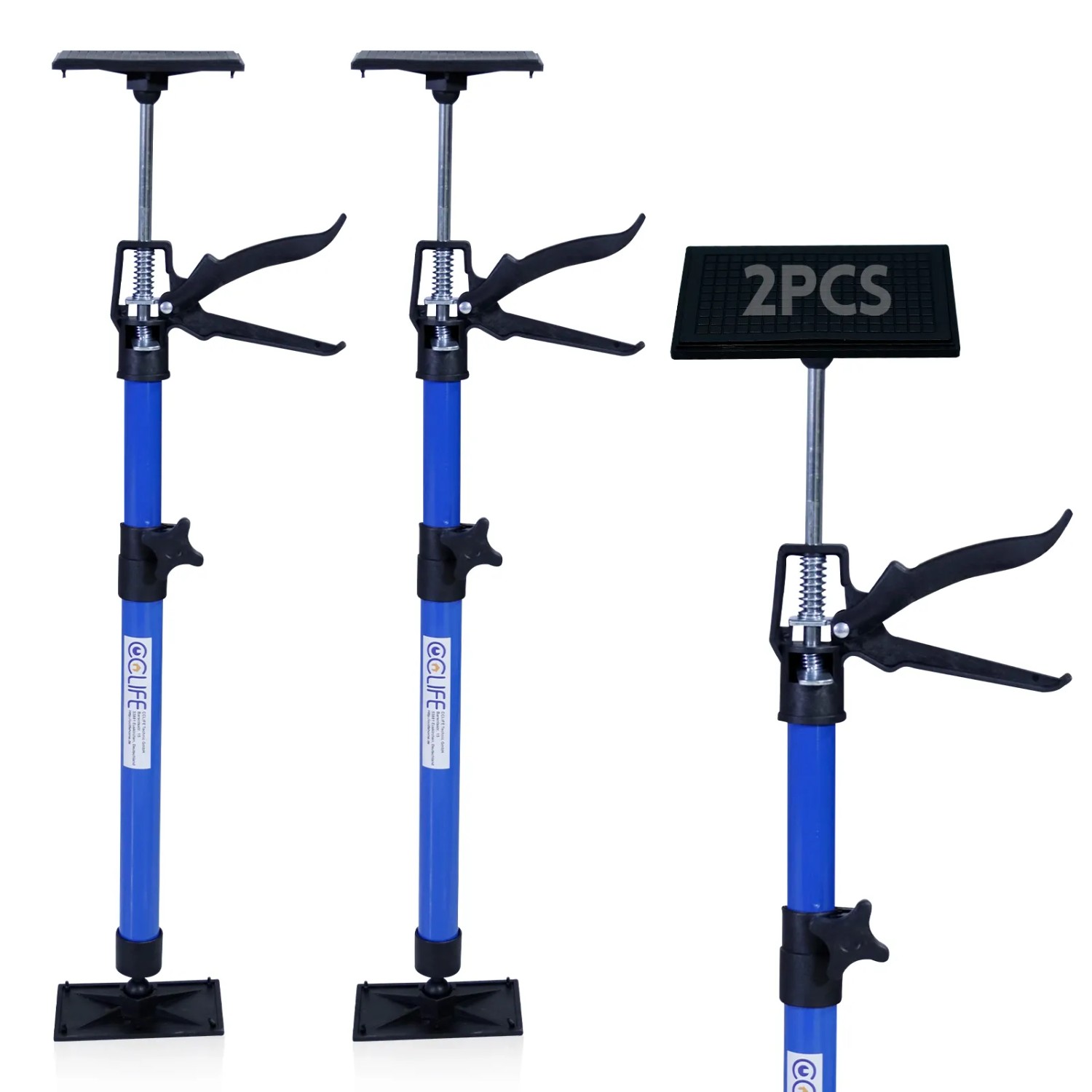 CCLIFE 2 Stück Deckenstütze Montagestütze Einhandstütze 50-115 cm Belastbar Bis 30 kg