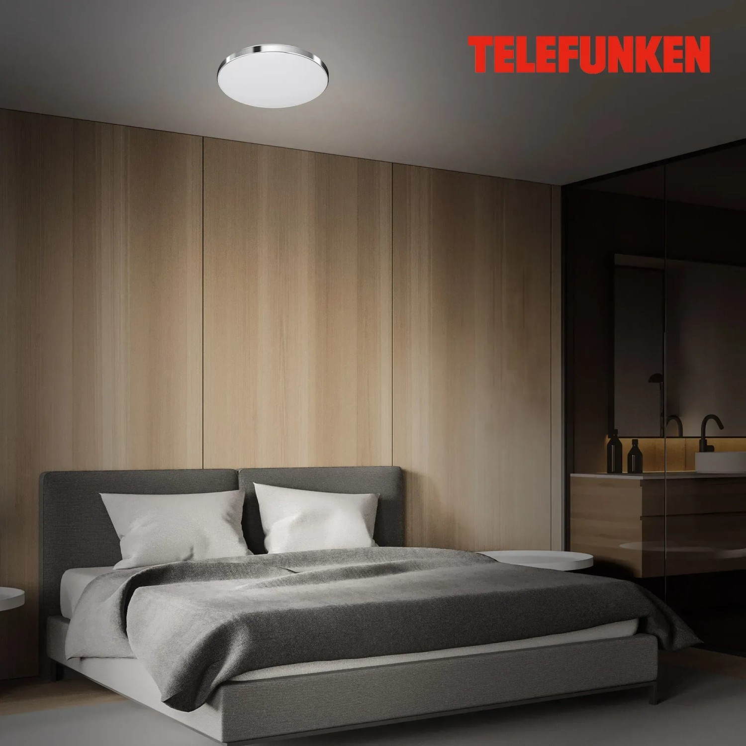 LED Aufbau-Panel Deckenleuchte Mit Bewegungsmelder – Weiß, Modern, Für Wohnzimmer & Diele