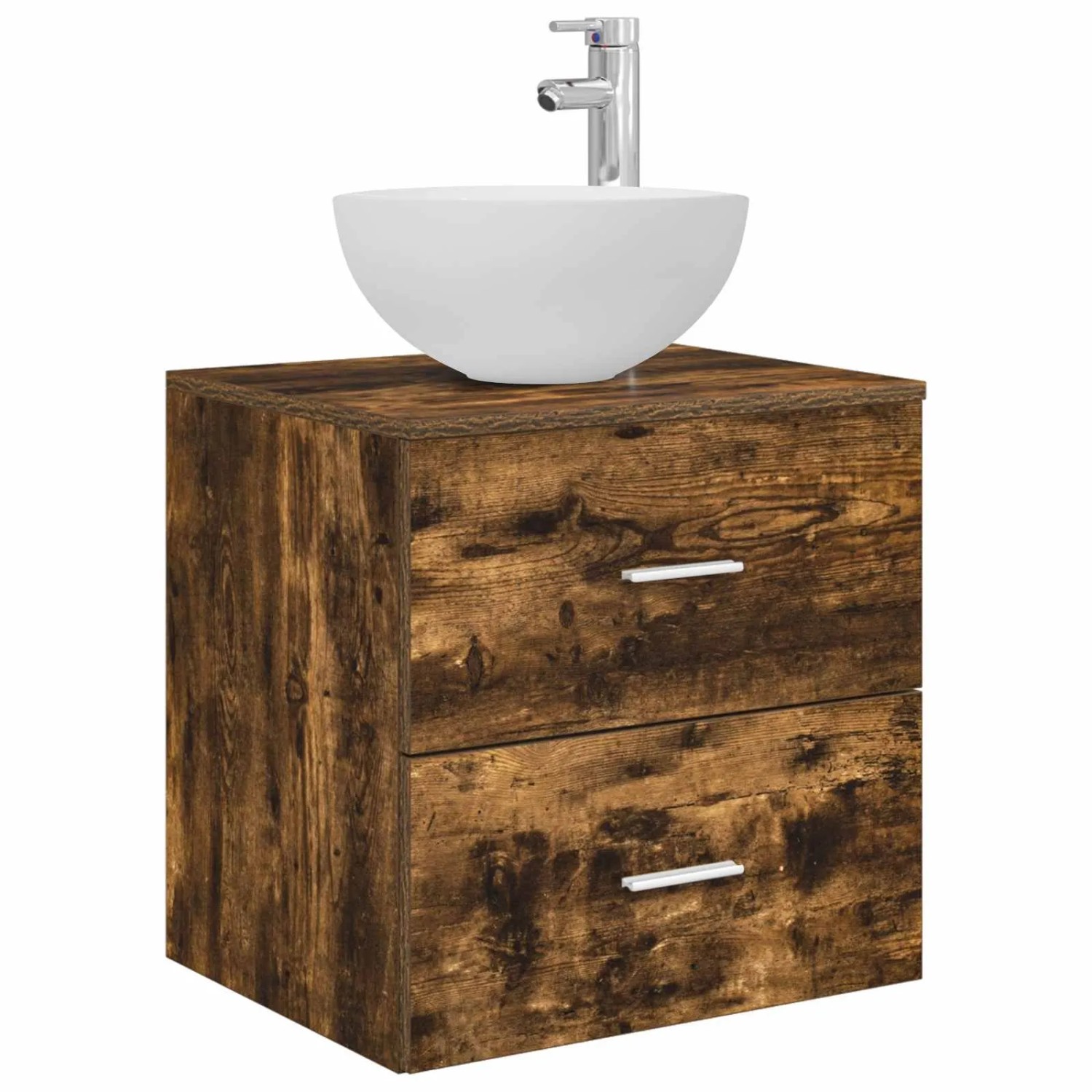 vidaXL Wandmontierte Waschtisch Geräucherte Eiche 49,5 x 41 x 64,5 cm 890266