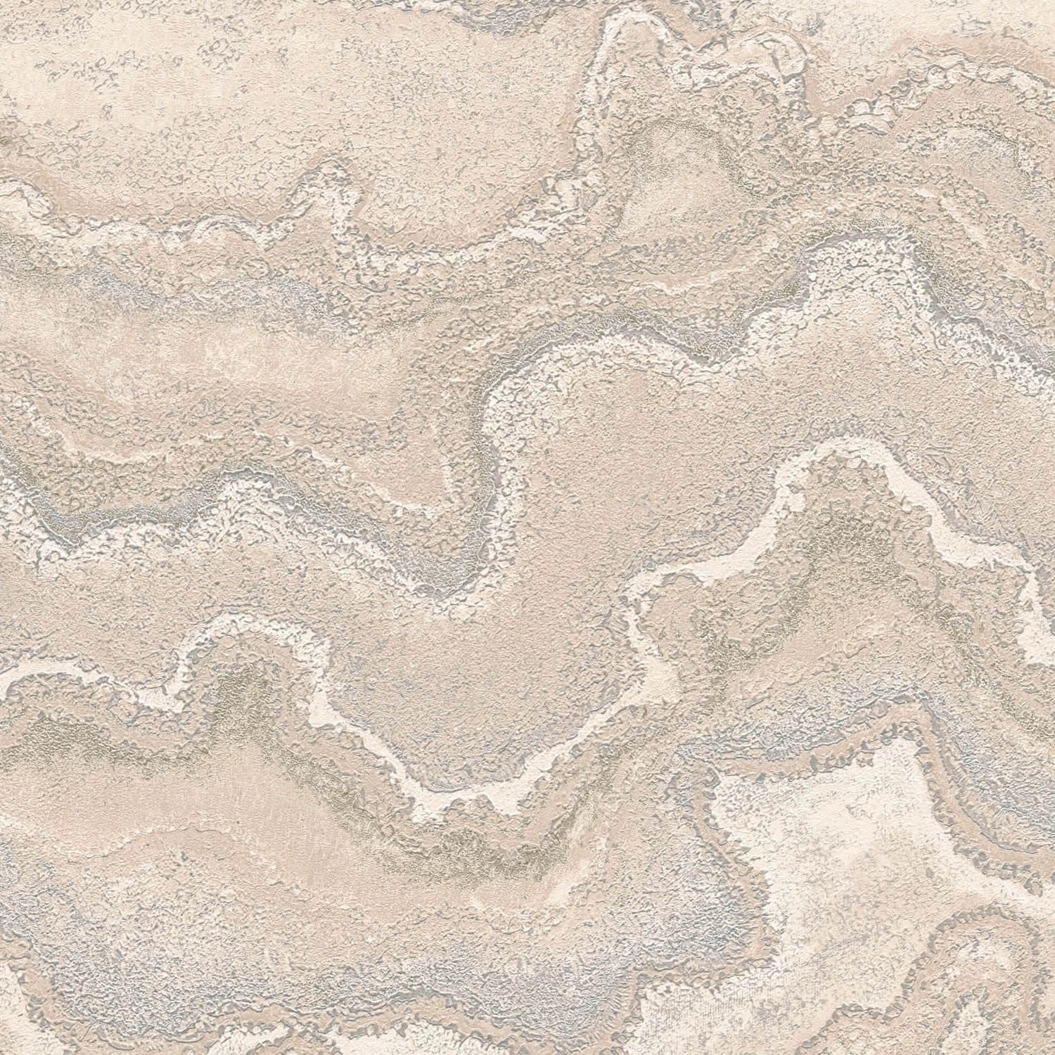 PROFHOME 396596-GU Grafik Tapete Marmoroptik Metallic Beige Creme Silber 0, günstig online kaufen