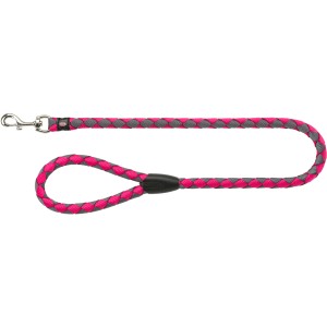 Trixie Hunde-Leine Cavo, L-XL, Fuchsia/Graphit, 1m, aus Nylon, rund geflochten.