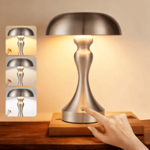NETTLIFE LED Tischlampe aus Metall L22cm Silber
