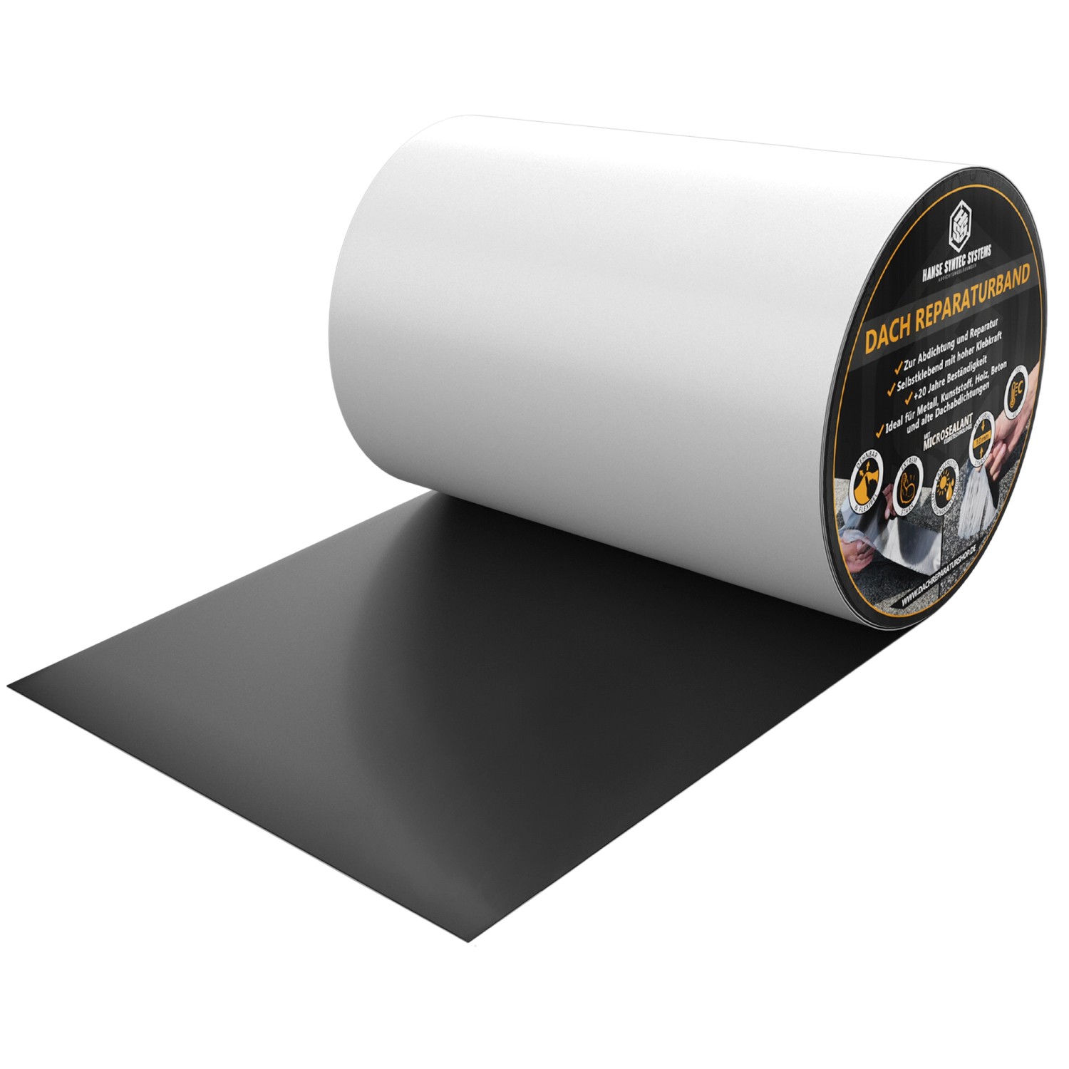 HSS Dach Reparaturband Weiß 15 cm x 5 m