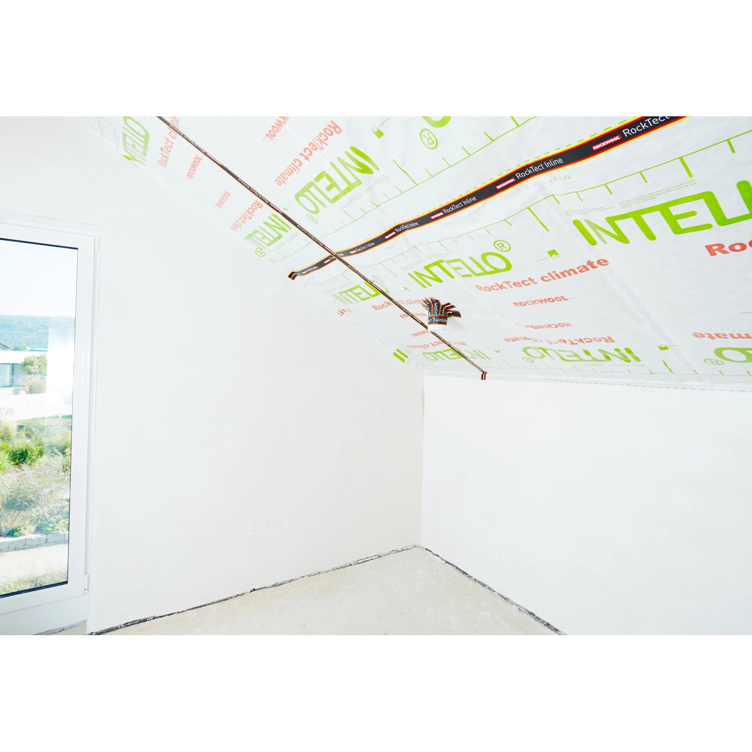 Rockwool RockTect Intello Climate Plus Dampfbremsfolie im Dachgeschoss, Dämmstoffzubehör.
