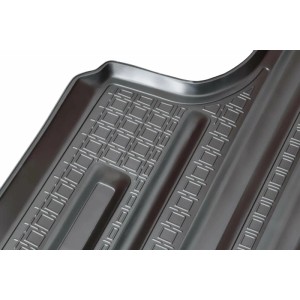 Schwarze Gummi Laderaumwanne für Toyota Hilux Doppelkabine ab 2015, Kofferraumschutz.
