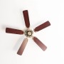 Pepeo Deckenventilator Kisa Deluxe, Messing antik, Rosenholz/Walnuss Flügel