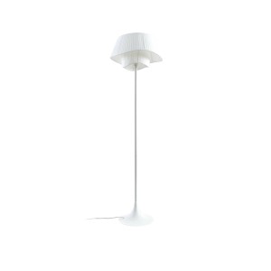 Lindby Stehlampe Eryndor 10020373 in Weiß aus Metall 1-flammig E27 Wohnzimmerleuchte