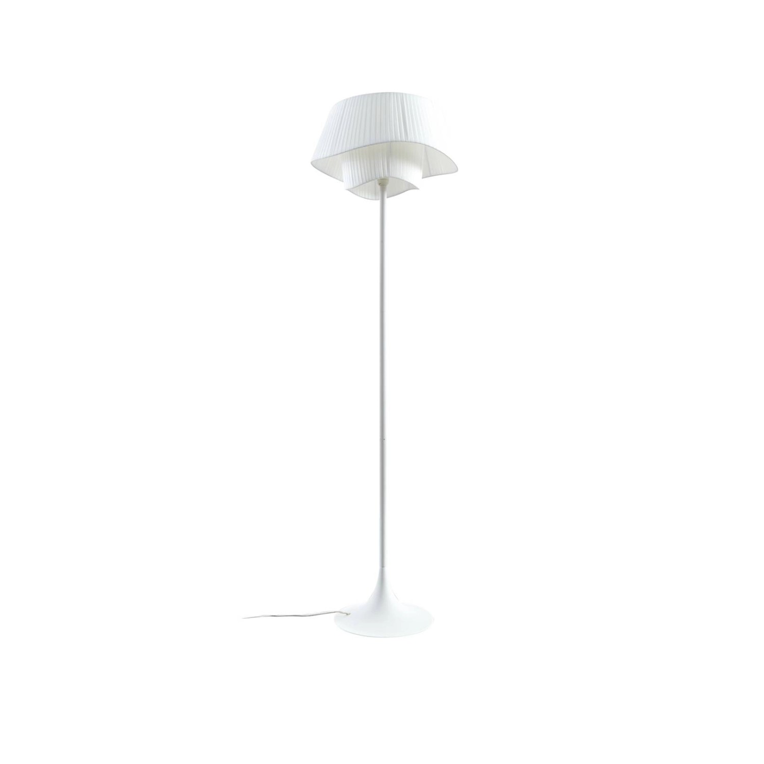 Lindby Stehlampe Eryndor 10020373 in Weiß aus Metall 1-flammig E27 Wohnzimmerleuchte