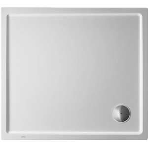 Weiße Duravit Starck Slimline Duschwanne, 100x90 cm, mit Antislip-Beschichtung.