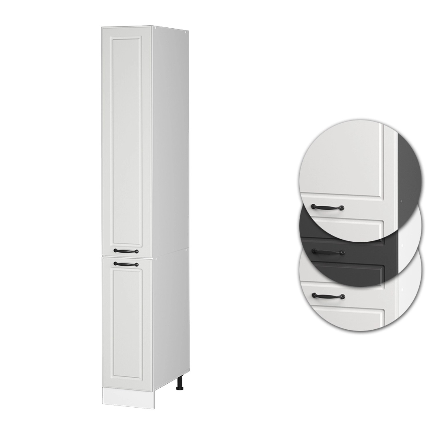 Vicco Apothekerschrank R-Line, weißer Medizinschrank im Landhausstil, 30 cm breit.