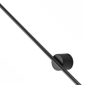 Schwarze LED-Wandleuchte Lana, 120 cm, aus Metall. Moderne Lampe für Innenräume.