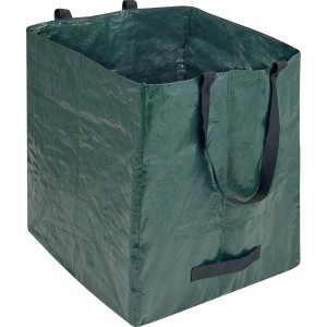 Grüne CMI Gartentasche (45x50x45 cm) mit Tragegriffen für Gartenabfälle.