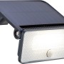 Schwarze LED-Solar Wandleuchte mit PIR Sensor, 8 W, 1.000 lm für den Außenbereich.