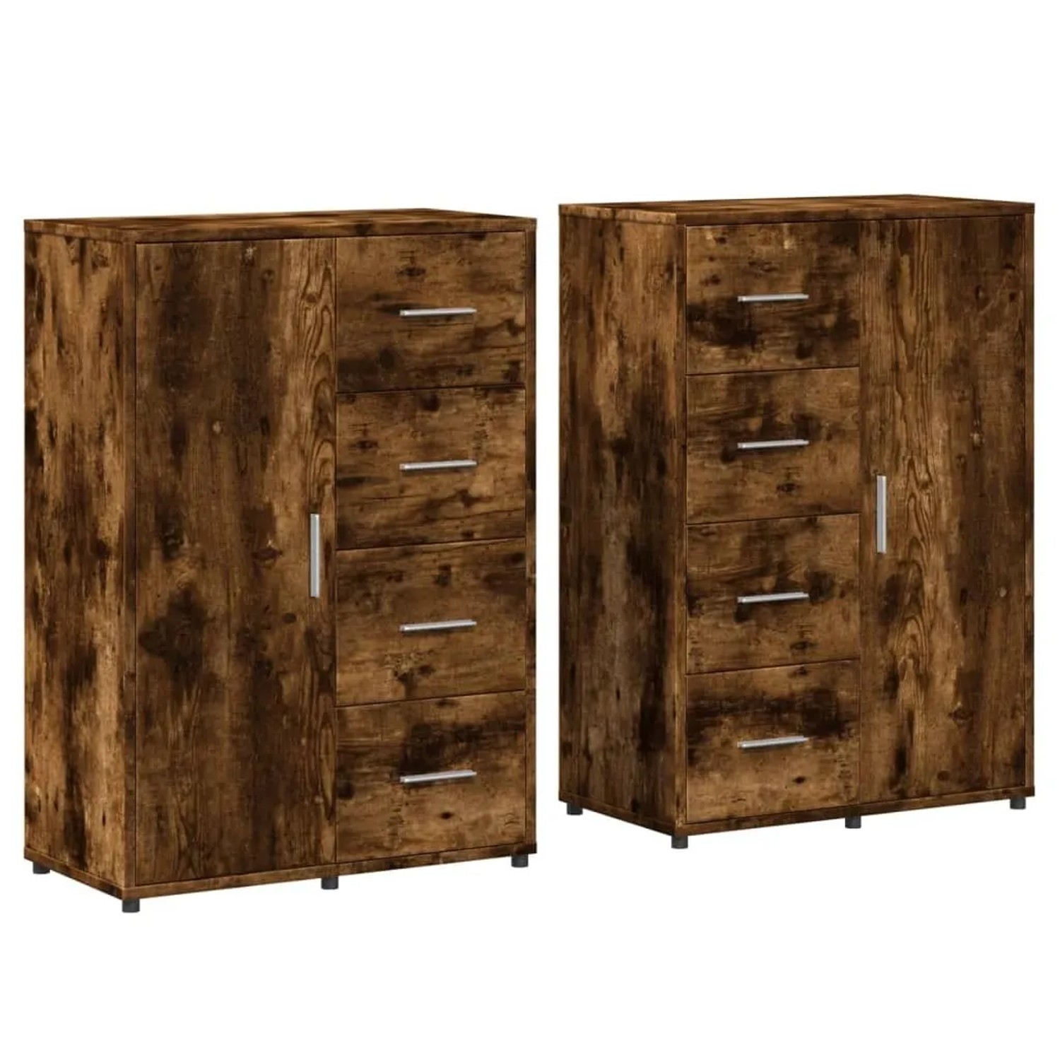 vidaXL Sideboards 2 Stk Räuchereiche 60x31x84 cm Holzwerkstoff 3276592 günstig online kaufen