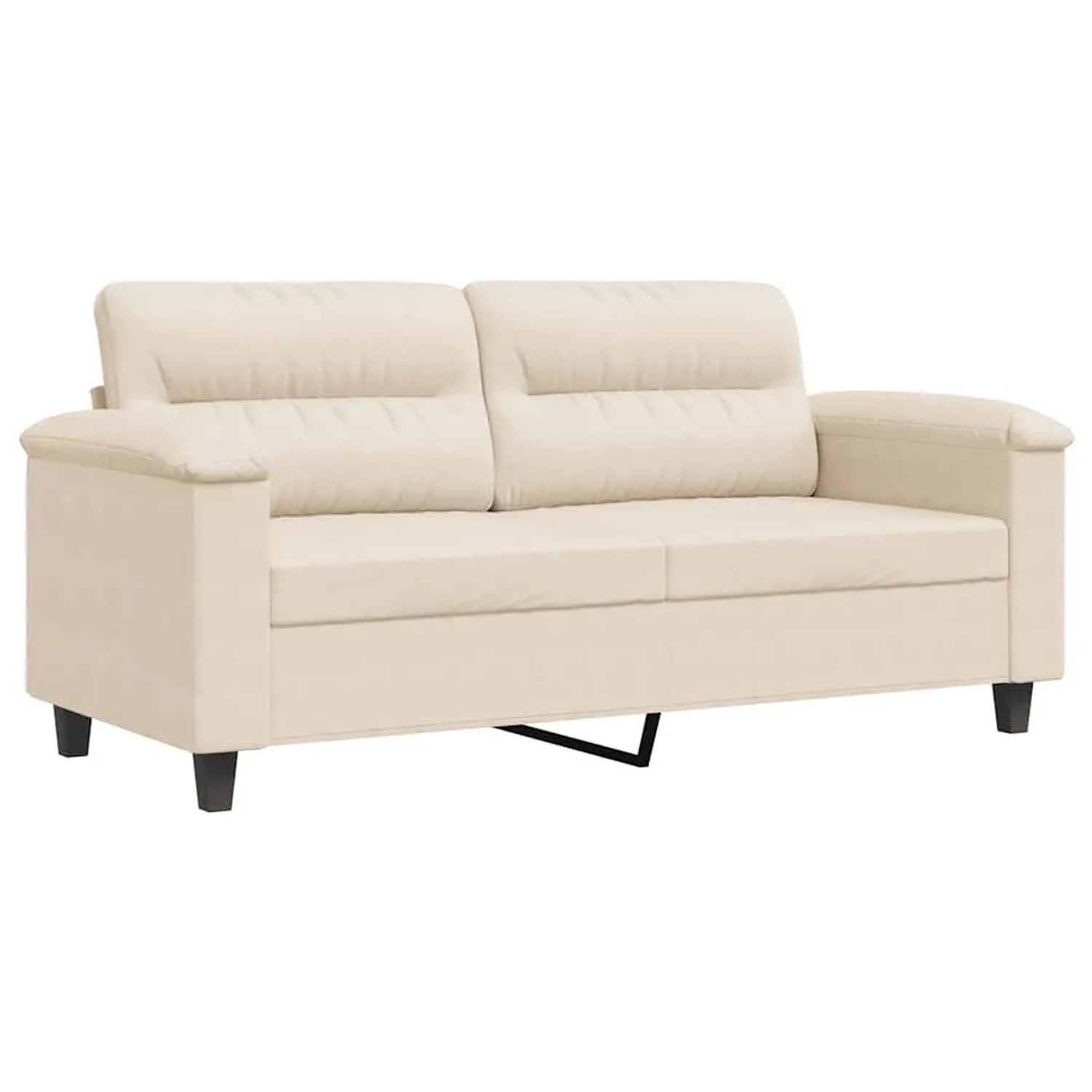 vidaXL 2-Sitzer-Sofa Beige 140 cm Mikrofasergewebe 359566 günstig online kaufen