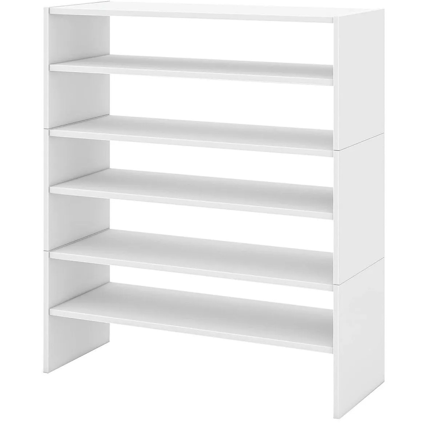 Costway 5-stufiger Stapelbare Schuhschrank Holz Weiß günstig online kaufen