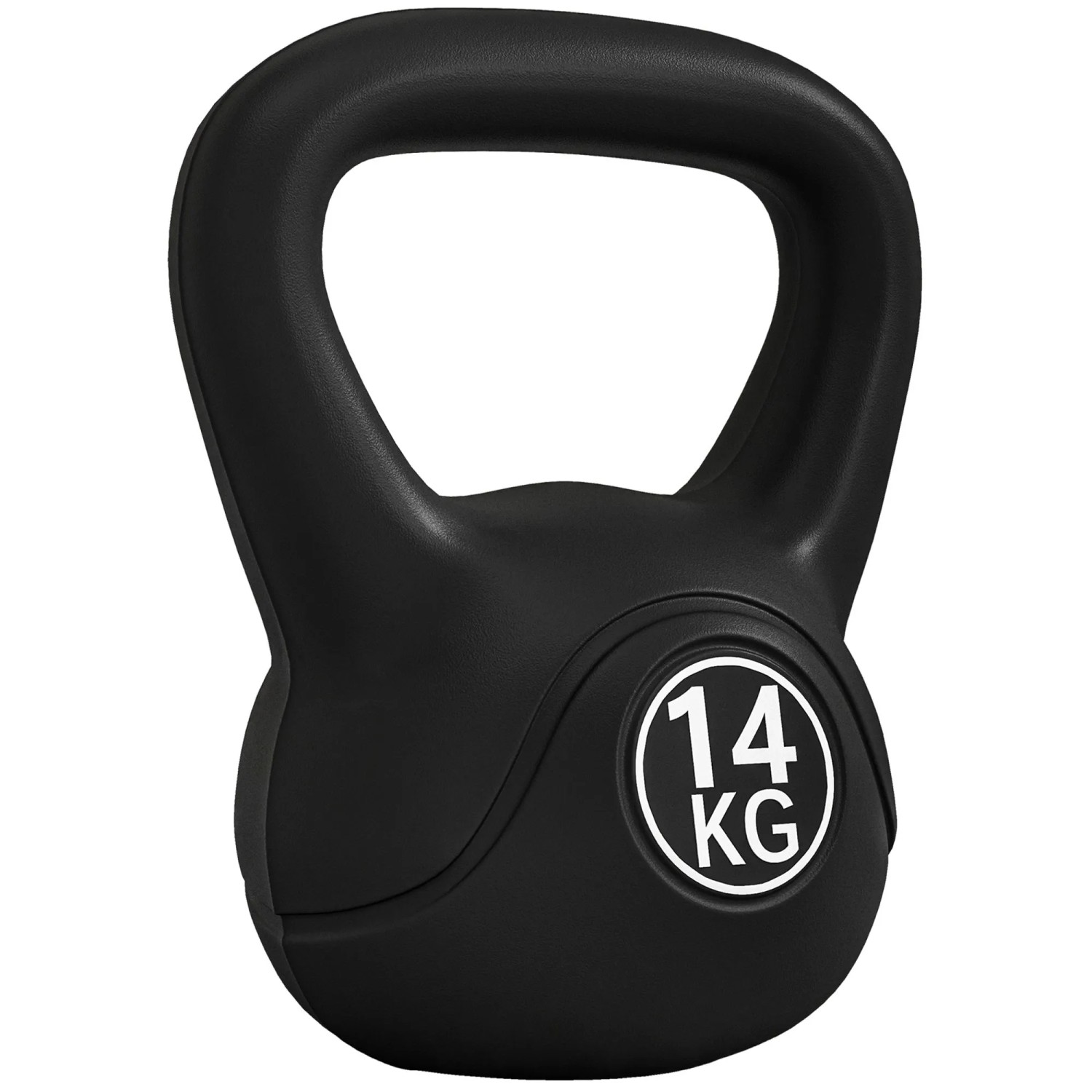 HOMCOM Kettlebell Kunststoff Sand 27L x 21B x 31H cm Schwarz