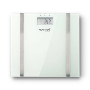 ecomed by medisana BS 70E digitale Körperanalysewaage bis 150 kg Personenwaage aus Glas