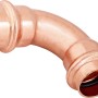 Kupfer Pressbogen, 90 Grad, Ø 22 mm für Kupferrohrleitungen.