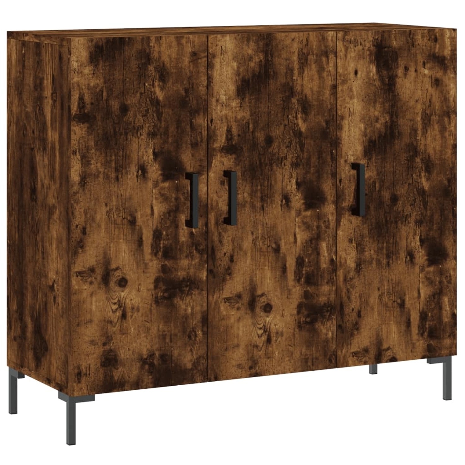 vidaXL Sideboard Räuchereiche 90x34x80 cm Holzwerkstoff 828113