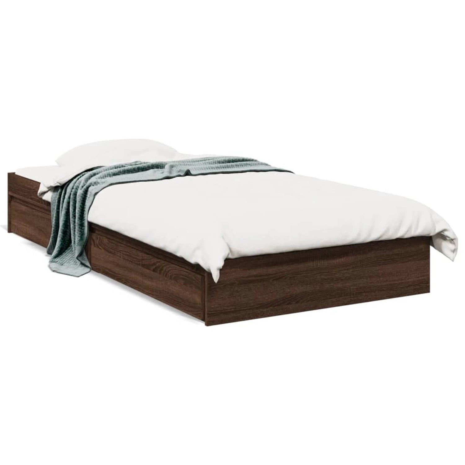 vidaXL Bettgestell mit Schubladen Braun Eichen-Optik 90x200 cm 3280684 günstig online kaufen