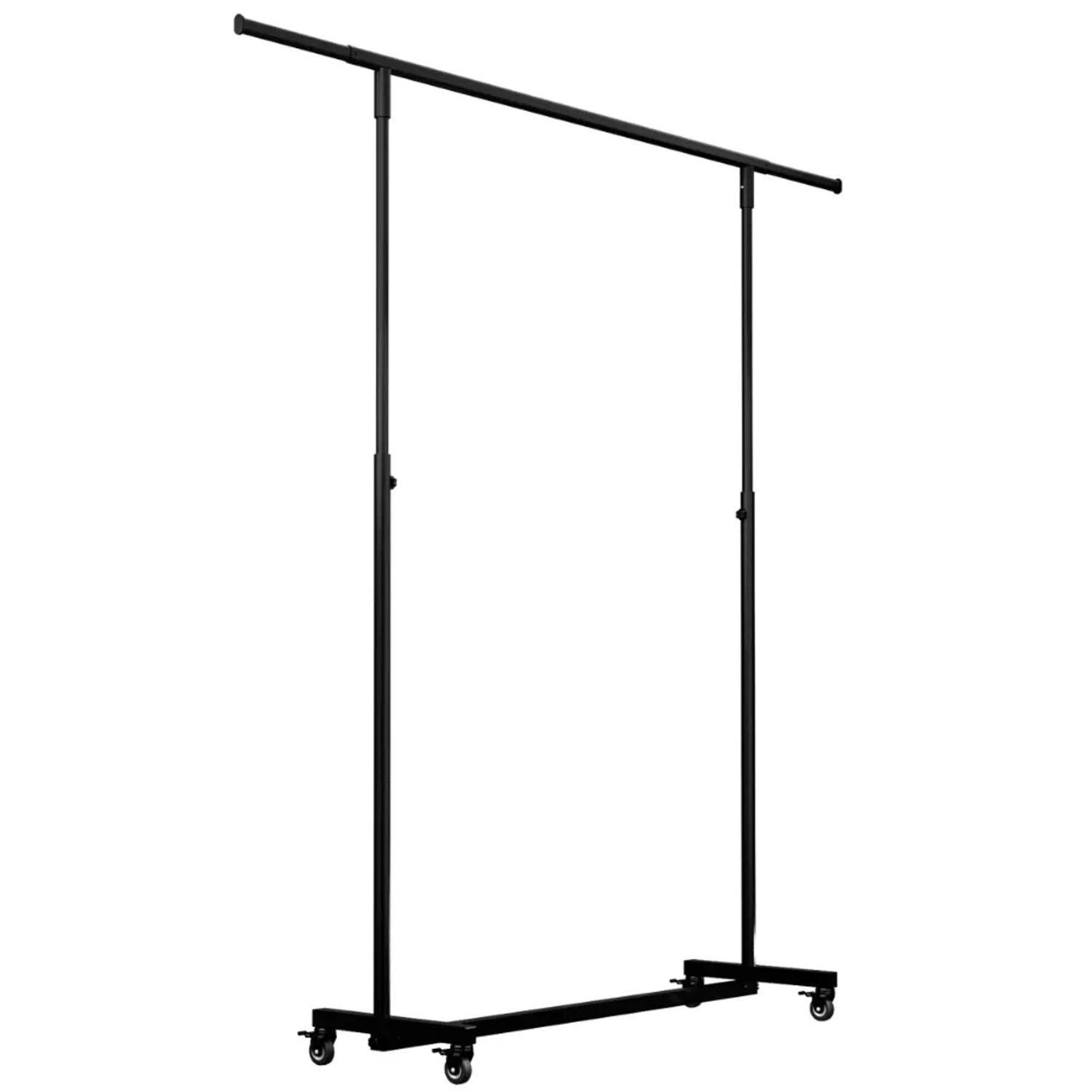 DELUKE Kleiderständer LEON Klappbar 120x50x190cm Metall Schwarz Kleiderstange Jackenständer Klamottenständer