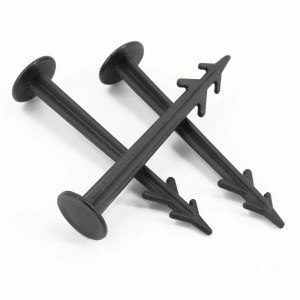 Aquagart Netzanker, 10 schwarze Bodenanker aus Kunststoff für Teichnetz, Laubschutznetz.