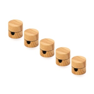5er Set Orion Lightstyle Kabelhalter aus Holz und Kunststoff für Lampen und Leuchten.
