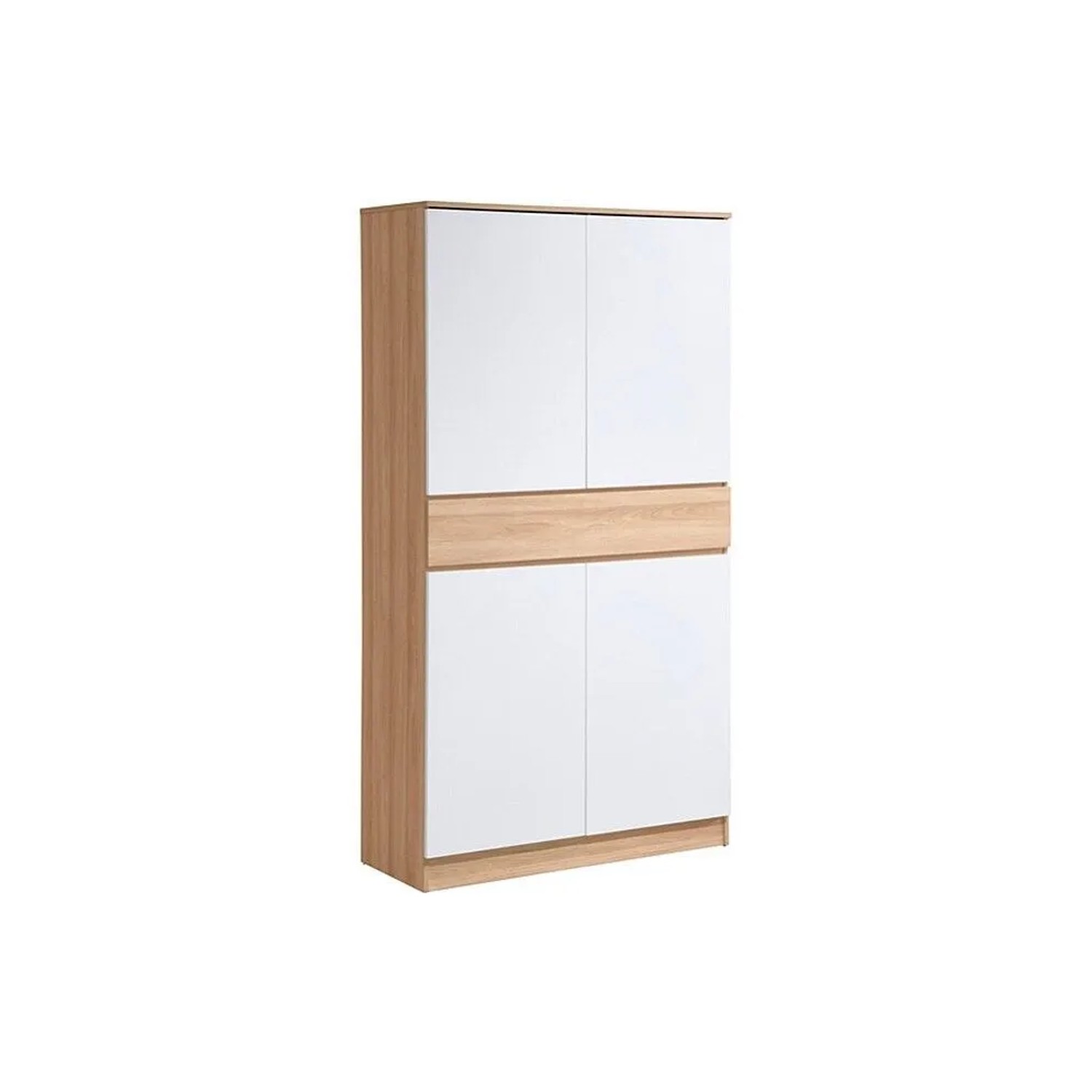 Vente-unique Schuhschrank Coviana Naturfarben Hell  Weiß 100 cm