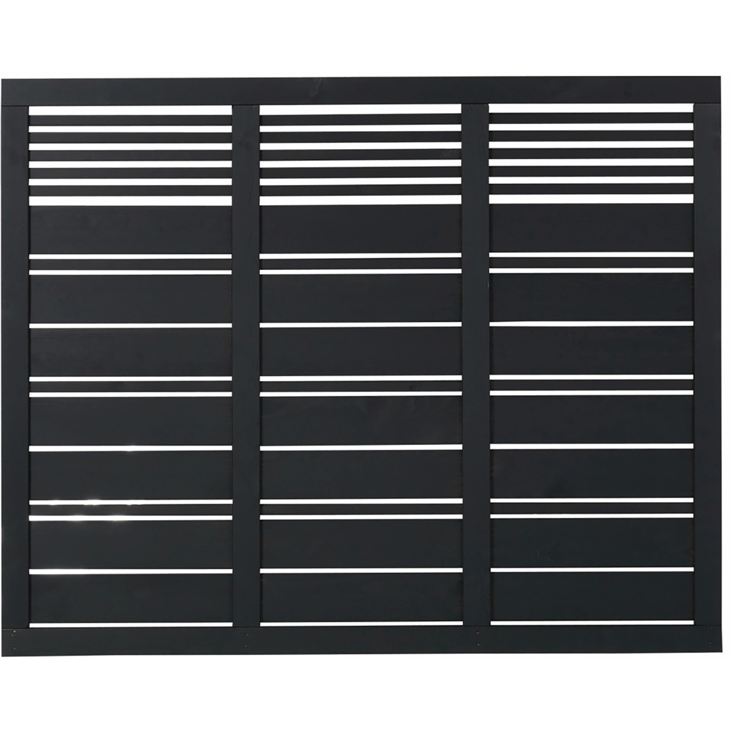 Sichtschutzzaun Silence Nadelholz Schwarz 176 cm x 140 cm günstig online kaufen