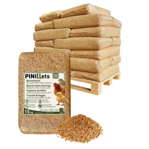PINI Buchenhack Mittel 300 kg Einstreu für Hühner & Küken
