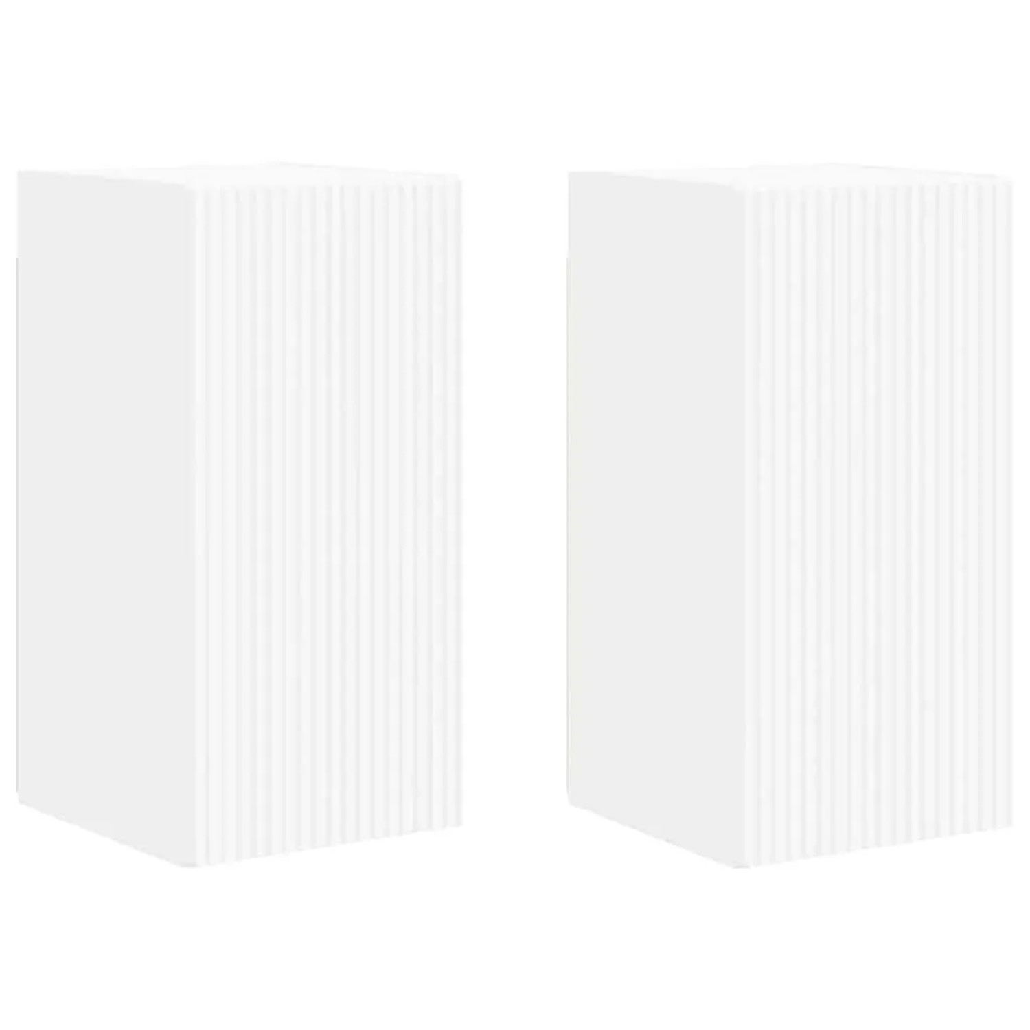 vidaXL TV-Wandschrank 2 Stk Weiß 30 x 31 x 60 cm Holzwerkstoff 892270